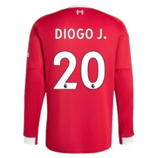 Fotbalové Dresy Liverpool Diogo J. 20 Domácí 2025-26 Dlouhý Rukáv