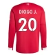 Fotbalové Dresy Liverpool Diogo J. 20 Domácí 2025-26 Dlouhý Rukáv