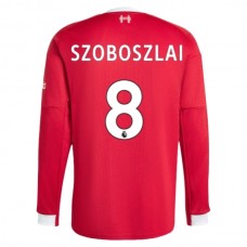 Fotbalové Dresy Liverpool Szoboszlai 8 Domácí 2025-26 Dlouhý Rukáv