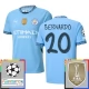Fotbalové Dresy Manchester City Bernardo 20 Domácí Champions League With Patch 2024-25