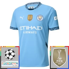 Fotbalové Dresy Manchester City Domácí Champions League With Patch 2024-25