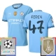 Fotbalové Dresy Manchester City Foden 47 Domácí Champions League With Patch 2024-25