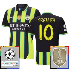 Fotbalové Dresy Manchester City Grealish 10 Venkovní Champions League With Patch 2024-25