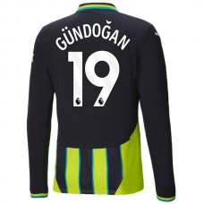 Fotbalové Dresy Manchester City Gündoğan 19 Venkovní 2024-25 Dlouhý Rukáv
