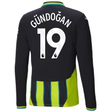 Fotbalové Dresy Manchester City Gündoğan 19 Venkovní 2024-25 Dlouhý Rukáv