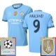 Fotbalové Dresy Manchester City Haaland 9 Domácí Champions League With Patch 2024-25