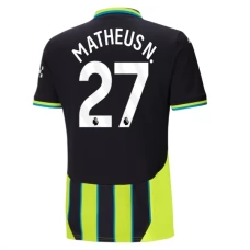 Fotbalové Dresy Manchester City Matheus N. 27 Venkovní 2024-25
