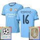 Fotbalové Dresy Manchester City Rodrigo 16 Domácí Champions League With Patch 2024-25