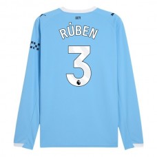 Fotbalové Dresy Manchester City Rúben 3 Domácí 2025-26 Dlouhý Rukáv