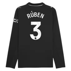 Fotbalové Dresy Manchester City Rúben 3 Venkovní 2025-26 Dlouhý Rukáv
