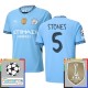 Fotbalové Dresy Manchester City Stones 5 Domácí Champions League With Patch 2024-25