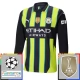 Fotbalové Dresy Manchester City Venkovní Champions League With Patch 2024-25 Dlouhý Rukáv