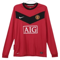 Fotbalové Dresy Manchester United Domácí Retro 2009-10 Dlouhý Rukáv