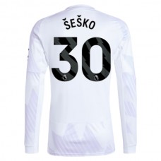 Fotbalové Dresy Manchester United Šeško 30 Venkovní 2025-26 Dlouhý Rukáv