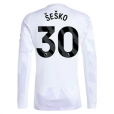 Fotbalové Dresy Manchester United Šeško 30 Venkovní 2025-26 Dlouhý Rukáv