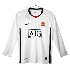 Fotbalové Dresy Manchester United Venkovní Retro 2008-09 Dlouhý Rukáv