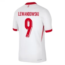 Fotbalové Dresy Polsko Lewandowski 9 Domácí Euro 2024