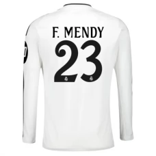Fotbalové Dresy Real Madrid F.Mendy 23 Domácí 2024-25 Dlouhý Rukáv