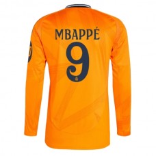 Fotbalové Dresy Real Madrid Mbappé 9 Venkovní 2024-25 Dlouhý Rukáv