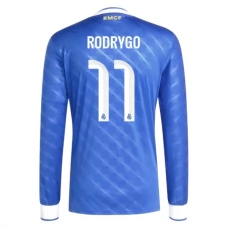 Fotbalové Dresy Real Madrid Rodrygo 11 Alternativní 2025-26 Dlouhý Rukáv