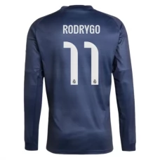 Fotbalové Dresy Real Madrid Rodrygo 11 Venkovní 2025-26 Dlouhý Rukáv