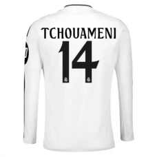 Fotbalové Dresy Real Madrid Tchouaméni 14 Domácí 2024-25 Dlouhý Rukáv