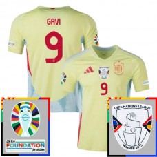 Fotbalové Dresy Španělsko Gavi 9 Venkovní Euro 2024 Patch