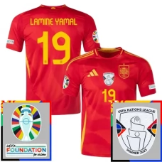 Fotbalové Dresy Španělsko Lamine Yamal 19 Domácí Euro 2024 Patch