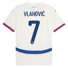 Fotbalové Dresy Srbsko Vlahović 7 Venkovní Euro 2024