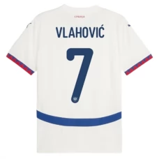 Fotbalové Dresy Srbsko Vlahović 7 Venkovní Euro 2024
