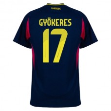 Fotbalové Dresy Švédsko Gyökeres 17 Venkovní 2024