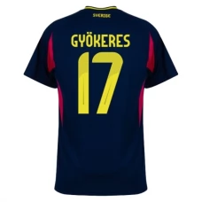Fotbalové Dresy Švédsko Gyökeres 17 Venkovní 2024
