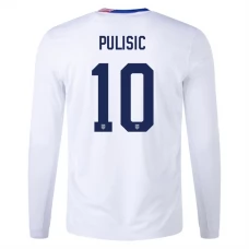 Fotbalové Dresy USA Pulisic 10 Domácí Copa América 2024 Dlouhý Rukáv