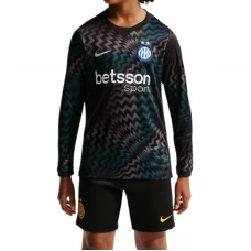 Inter Milan Brankářský Dětský Domácí Dres Komplet 2026-27 Dlouhý Rukáv