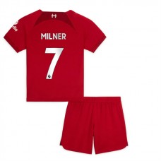 Liverpool Dětské Fotbalové Dresy Komplet 2022-23 Milner 7 Domácí