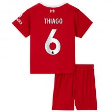 Liverpool Dětské Fotbalové Dresy Komplet 2023-24 Thiago 6 Domácí
