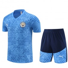 Manchester City Dětské Tréninkový Dres Soupravy 2023-24 - Shorts Modrá