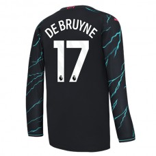 Manchester City Fotbalový Dres 2023-24 Kevin De Bruyne 17 Alternativní Dlouhý Rukáv