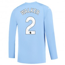 Manchester City Fotbalový Dres 2023-24 Kyle Walker 2 Domácí Dlouhý Rukáv