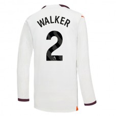 Manchester City Fotbalový Dres 2023-24 Kyle Walker 2 Venkovní Dlouhý Rukáv
