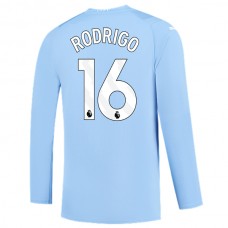 Manchester City Fotbalový Dres 2023-24 Rodrigo 16 Domácí Dlouhý Rukáv