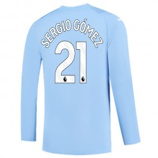 Manchester City Fotbalový Dres 2023-24 Sergio Gómez 21 Domácí Dlouhý Rukáv