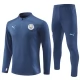 Manchester City Tréninková Mikina Soupravy 2024-25 - 1-4 Zip Námořnická Modř