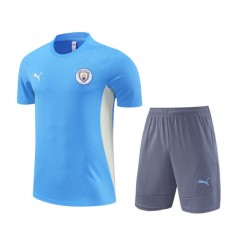 Manchester City Tréninkový Dres Soupravy 2024-25 - Shorts Modrá