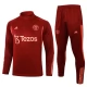 Manchester United Dětské Tréninkové Soupravy 2023-24 - 1-4 Zip Dark Červená