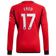 Manchester United Fotbalový Dres 2023-24 Fred 17 Domácí Dlouhý Rukáv