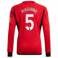 Manchester United Fotbalový Dres 2023-24 Maguire 5 Domácí Dlouhý Rukáv