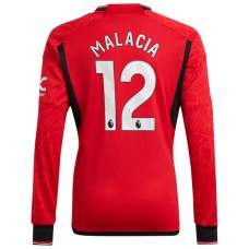 Manchester United Fotbalový Dres 2023-24 Malacia 12 Domácí Dlouhý Rukáv