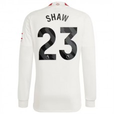 Manchester United Fotbalový Dres 2023-24 Shaw 23 Alternativní Dlouhý Rukáv