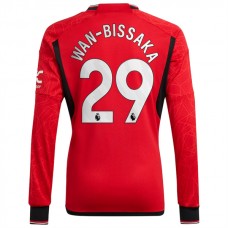 Manchester United Fotbalový Dres 2023-24 Wan-Bissaka 29 Domácí Dlouhý Rukáv